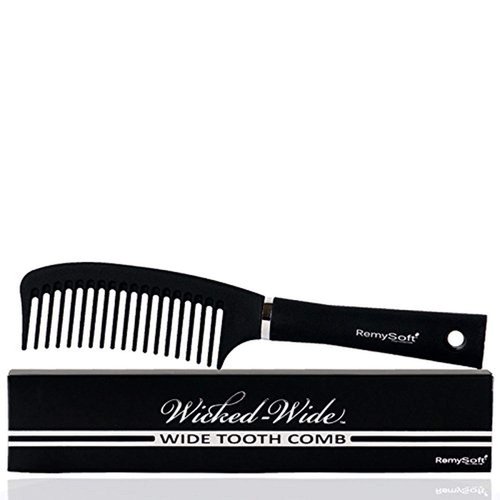 RemySoft Wicked-Wide - Wide Tooth Detangling Comb - Safe for Hair Extensions, Weaves and Wigs