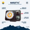 Sun Company Navigat'r 6 - Six-Function Dashboard Instrument for Car and Truck | Altimeter, Barometer, Ball Compass, Thermometer, LED Light, Signal Mirror