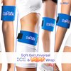 Pain Relief Ice Pack with Compression Strap for Hot & Cold Therapy - Long Lasting Reusable Gel Pack for Injuries | Use as Heat Wrap or Cold Pack for Wrist, Hand, Neck, Ankle, and Calves (6" X 12")
