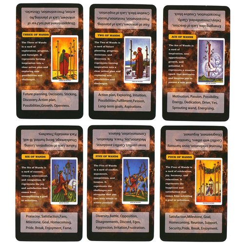 ZHQGYN Tarot Cards Set，Tarot Cards for Beginners,Tarot Cards with Guide Book,Tarot Cards with Meanings on Them