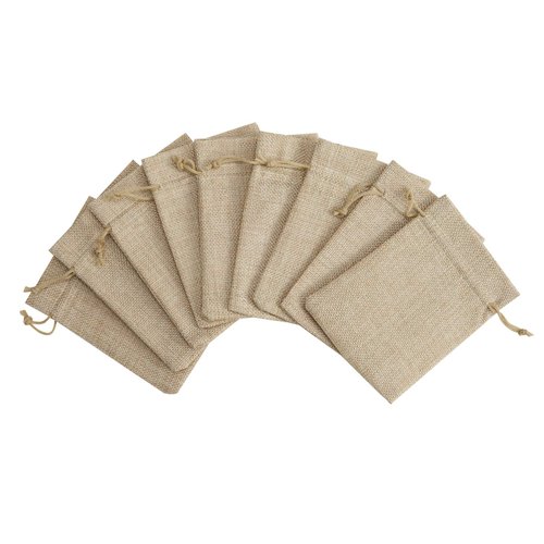 Tendwarm 20Pcs 3x4 inch Burlap Gift Bags with Drawstring Recyclable Linen Sacks Bag for Wedding Favors Party DIY Craft Jewelry Bags