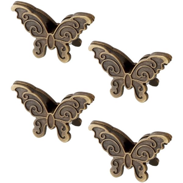 WAYUTO 4Pcs Butterfly Metal Binder Clips Paper Binder Clip Notebook Binder Clip Document Binder Clip Bill Binder Clip Decorative Binder Clips for Home Office School Decor Accessories Letter Bronze