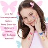 Kid Temporary Tattoos Stickers Christmas Party Favors for Kids 4-8 Kids Fake Tattoos (Butterfly Tattoos-12 piece)