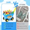 Kids Shopping Cart, Grocery Store Pretend Play Food Toys and Accessories with NO Assembled Trolley for Toddlers Boys Girls 3 4 5 Year Old