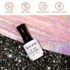 RARJSM Reflective Glitter Gel Nail Polish Nude Light Brown Pink Sheer Jelly Gel Polish Flash Diamond Sparkle Rainbow Silver Shimmer Soak off Curing Requires 15ml Single Bottle for Home Salon