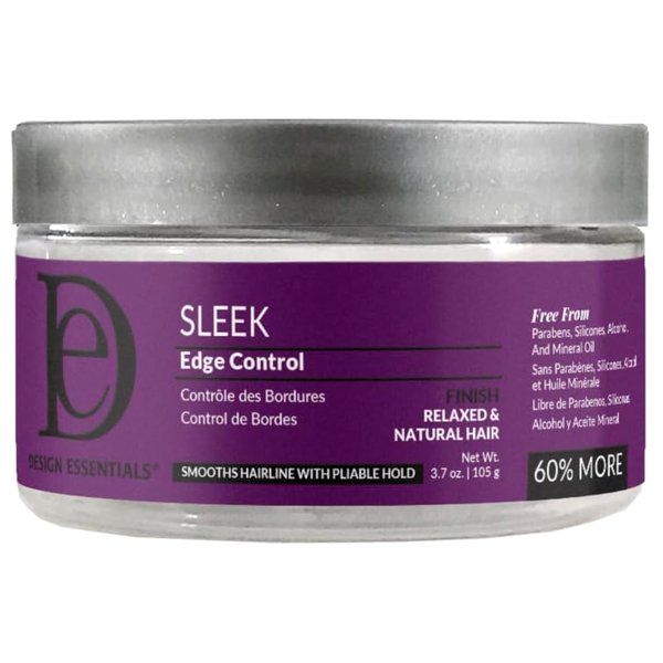 Design Essentials Sleek Edge Control, Medium Hold for Relaxed and Natural Textures, 3.7 Ounce (Pack of 1)