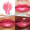 Lamel All-in-One Lip Oil - Lightweight, Tinted, Plumping, Hydrating Lip Gloss - Lip Balm for Day & Night Use, Long-Lasting Lip Stain, Lip Glow Oil, No-Sticky Gloss, Lip Plumper Tint - Peachy №401