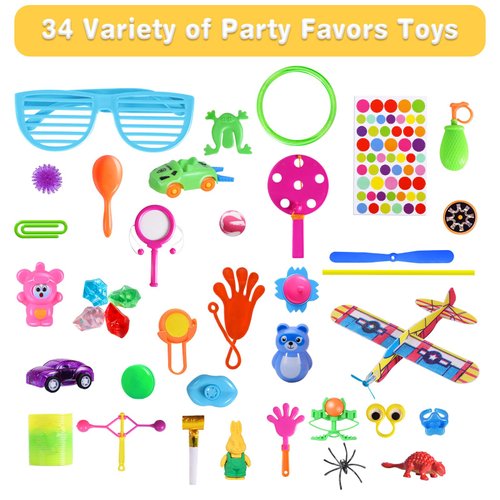 Max Fun 218pcs Party Favors for Kids Bulk Party Toys Assortments Birthday Gift Toys Carnival Prizes Treasure Box Prizes Goodie Bag Fillers Classroom Rewards Pinata Filler Toys
