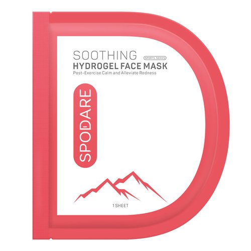 SPODARE SPORTS MASK - Soothing Hydrogel Face Mask - Repair Sun Damage, Calm Skin and Alleviate Redness - Soothe Skin and Reset Mind after Exercise - For All Skin Types - 1 Pc