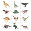 EnAuRoL Dinosaur Toys with Play Mat&Plants&Booklet for Kids Ages 3-12, Play Sets of 46 Includes 12 Different Dinosaurs 16 Building Blocks Toys Set for Boys Girls, Christmas Birthday Gift