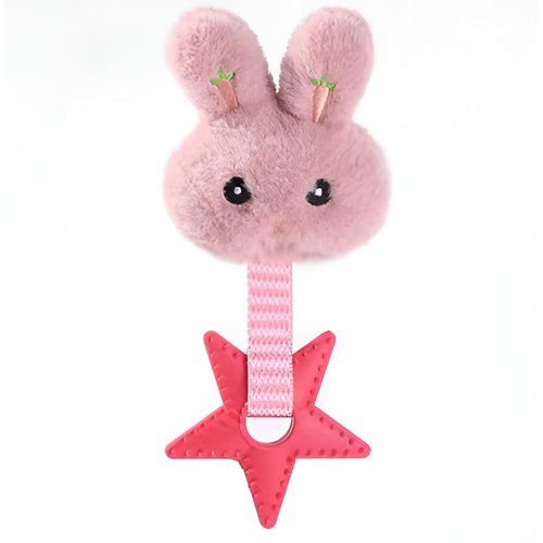 Dog Bunny Toy&Rabbit Dog Toy-Tuff Dog Toys, Toys for Small,Medium Dogs&Puppies 5-15lbs Stuffed Rabbit Squeaky Plush Dog Toy&Chew Proof Fluffy Dog Toy (Pink)