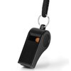 Fya Whistle, Plastic Whistle with Lanyard, Loud Clear Black Whistles Bulk Great for Coaches, Referees, and Officials