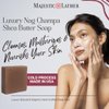 Majestic Lather Nag Champa Luxury Handmade Bar Soap for Face & Body. Gentle Cleansing, Moisturizing & Nourishing - Shea Butter & Natural Oils. Cold Process. Vegan. For All Skin Types.5.0 Oz.