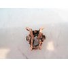 Generic Small mini rose gold copper metal flower rose hair claw clip with crystal