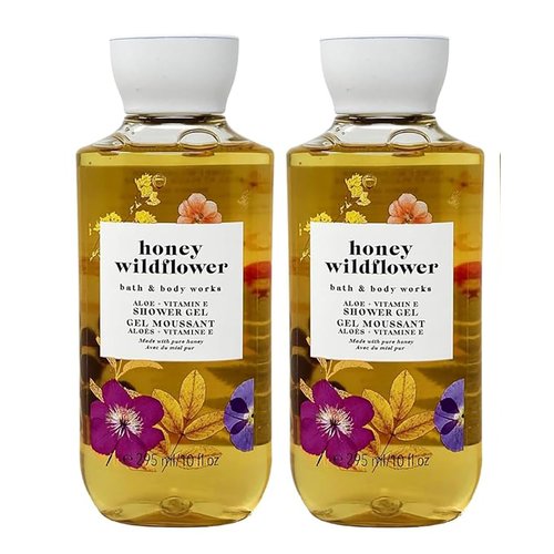 Bath & Body Works Signature Collection Shower Gel For Women10 fl oz Pack Of 2 (Honey Wildflower)