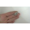 2 small leaf shape silver native looking metal alligator hair clip for fine