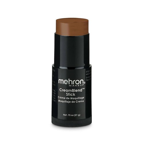 Mehron Makeup CreamBlend Stick | Face Paint, Body Paint, & Foundation Cream Makeup| Body Paint Stick .75 oz (21 g) (Light Ebony)