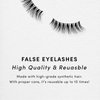 D-UP False Eyelashes Lashever Natural Series, Japanese Natural Looking Fake Eyelashes A Day Long Lasting Wear, Reusable Strip, Lightweight & Comfortable, 2 Pairs, Natural 106 Black