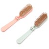 2 Pack Folding Hair Combs Hair Brush Compact Pocket Size Travel Purse Locker , Blue & Pink (Blue, Pink)