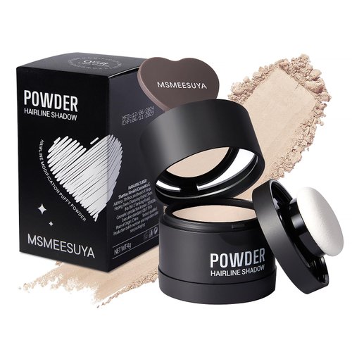 MSMEESUYA Hairline Powder Instantly, Fill In Fine or Root Touch up powder,Thinning Hair Instantly Thicker Touch Up for Windproof&Sweatproof, Darkroot touch up for Men & Women (LIGHT BLONDE丨0.14Ounce)