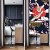 Ofat Home Japanese Noren Doorway Curtain Wide, Artistic Crane and Sakura Tapestry Wall Hanging, Kitchen Partition Bedroom Door Decor, 33.5x59 in