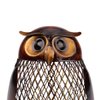 Tooarts Owl Shaped Metal Coin Bank Box Handwork Crafting Art