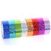 SICCOMA Glitter Prism Tape Strong Adhesive Holographic Sparkle Washi Tape Reflective Glitter Sparkle Tape Sparkle Decorative Tape Sparkle Masking Tape Glitter Crafting Tape (8 Rolls, 0.6in x16.5ft)