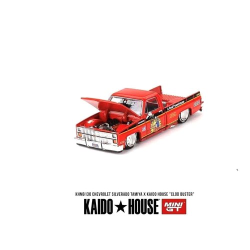 Diecast Model Car Compatible with Kaido House x Mini GT 1:64 Silverado Tamiya x Kaido House CLOD Buster Orange KHMG130