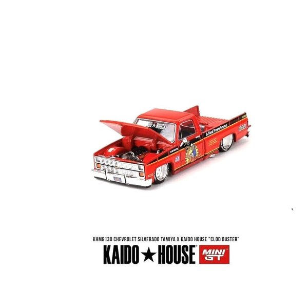 Diecast Model Car Compatible with Kaido House x Mini GT 1:64 Silverado Tamiya x Kaido House CLOD Buster Orange KHMG130