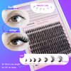 DAODER Lash Extension Kit with Bottom Lashes 50D D Curl Light Volume Lash Clusters with Bond Seal And Lash Remover Fluffy Eyelash Extenstion Kit DIY Individual Lashes(50D + Bottom Lash Clusters Kit)