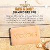 Woody's 2-in-1 Shower Bar, Shampoo & Body Wash for Men, All Skin & Hair Types, 8 Fl Oz (2 Pack)