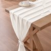 Socomi 14ft Ivory Chiffon Table Runner 29x170 Inches Sheer Wedding Runner Romantic Rustic Table Runner for Easter Thanksgiving Christmas Baby Shower Decorations
