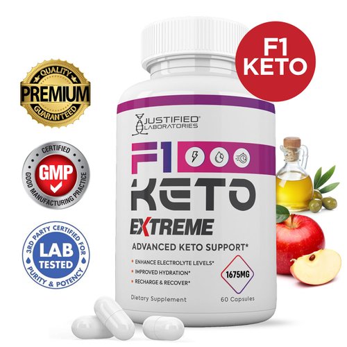 (2 Pack) F1 Extreme Pills 1675MG New & Improved Formula Contains Apple Cider Vinegar Extra Virgin Olive Oil Powder Green Tea Leaf 120 Capsules