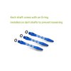 Wolftop 2BA Thread Aluminum Dart Shafts 24 Pack with Rubber O-Rings, Dart Accessories Kit for Steel Tip Darts and Soft Tip Darts