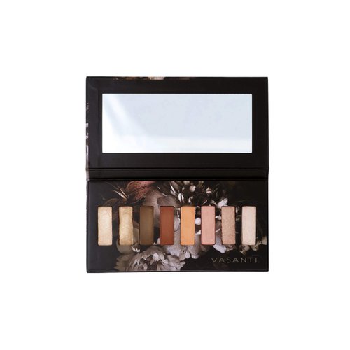 VASANTI 8 Colors Kajal X Kolors Eyeshadow Palette - Rich Pigmented Shimmer, Glitter, and Matte Shades, Highly Blendable Rich in Colour Eyeshadow Makeup Palette