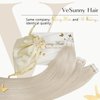 Ve Sunny Blonde Tape in Hair Extensions Human Hair Platinum Blonde Tape on Hair Extensions Blonde Tape in Extensions Real Human Hair Blonde Tape in Human Hair Extensions Straight 20pcs 50g 14inch