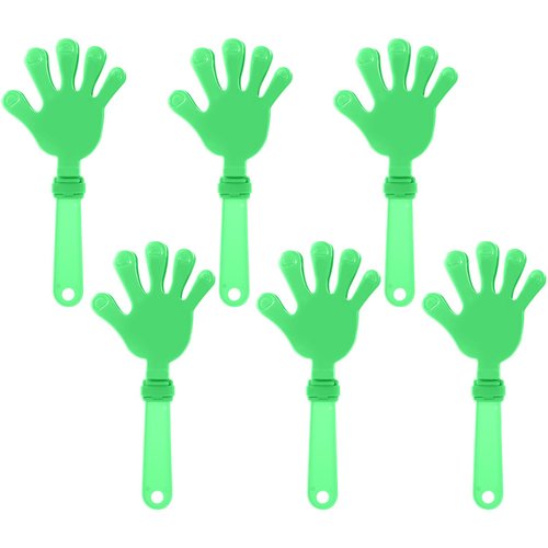 ZCYSRLQIN 6 Pcs Lime Green Hand Clappers 7.5 Inch Clappers Noisemakers Noise Makers Party Favors Plastic Clapper Sporting Events Cheers Ball Dance Basketball Football Noisemakers（Lime Green）