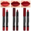 evpct DNM 3Pcs Dark Ruby Deep Red Matte Lipstick and Lip Crayon Sticks Liner Pencil Set Red Matte Lip Liner and Liquid Stay on Lipstick 10&11&18
