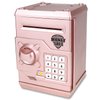 Qwifyu Piggy Bank for Boys Girls, 4 5 6 7 8 9 10 Year Old Girl Boy Birthday Gift Ideas, Electronic Password Money Saving Box ATM, Great Gift Safe Bank Toys for Kids (Rose Gold)