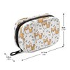 Cute Corgi Dog Pill Organizer Case Yellow Puppy Bone 7 Day Travel Pill Box with Zipper Portable Weekly Vitamin Medicine Supplement Holder Pouch Bag