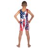 KO Sports Gear - Unisex Wrestling Singlet (USA, Adult X-Small)