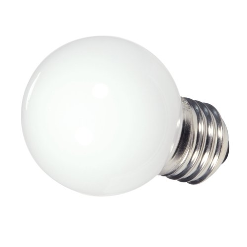 Satco S9159 1.4W G16.5 LED Globe Light Bulb, 2700K, White