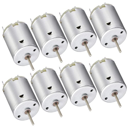 DaFuRui 8Pack DC Motor 3V-12V 280 Micro Motor Round Shaft Electric Motor for DIY Airplane RC Boat Toys Model DIY Hobby