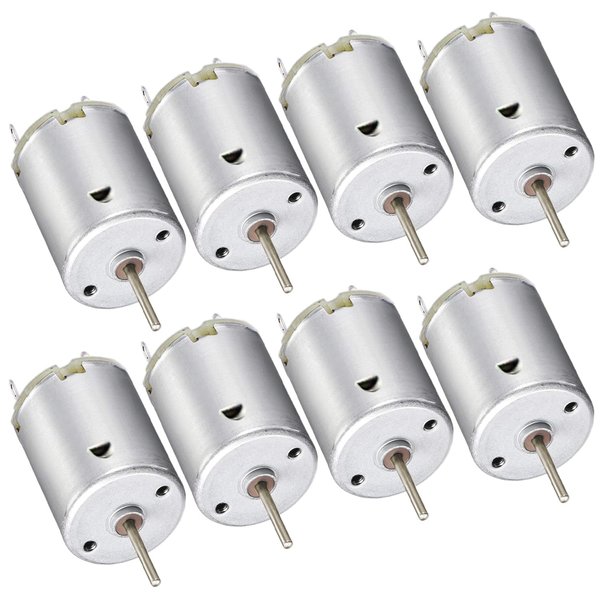 DaFuRui 8Pack DC Motor 3V-12V 280 Micro Motor Round Shaft Electric Motor for DIY Airplane RC Boat Toys Model DIY Hobby