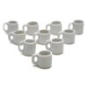 10 White Gray Coffee Mug Tea Cup Appro Size 1.2 Cm Dollhouse Miniatures Food Kitchen
