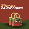 Hammont Christmas Candy Boxes - 18 Pack - Colorful Party Favor Treat Boxes with Sturdy Handle – Perfect for Wedding Favors, Parties and Celebrations | 4.5” x 3.75” x 2.25”