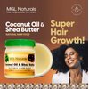 MGL Naturals Coconut Oil and Shea Butter Natural Hair Food made with organic ingredients. Nourish and moisturize hair for growth, softness, shine, manageability and protect against hair damage.