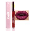 evpct 1Pcs Dark Red Matte to Glitter Liquid Lipstick Lip Set Kit, Long Lasting Matte Diamond Glitter Lipstick Waterproof, Colorful Sparkly Glossy Metallic Shimmer Sparkle Lip Gloss for Women 04#