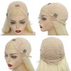 RONGDUOYI RDY Light Blue Long Wave Lace Front Wig Middle Part Silk Body Wavy Sky Blue Hair Synthetic Wigs for Women Girls Use Heat Glueless Cosplay Makeup Use Hair