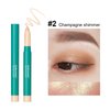 LGSZGDCN Creamy Eyeshadow Stick, Eye Brightener pen, Powder Waterproof Glitter Highlighter Eye Liner, Highlighting Stick Eye Brightener,Champagne Shimmer Long Lasting Makeup (Champagne Shimmer # 02)